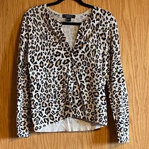 Cheetah Button Down Sweater